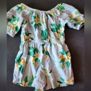 3T Old Navy girls romper blue green yellow floral